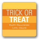 Striped Halloween Greetings -- Personalized Stickers