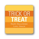Striped Halloween Greetings -- Personalized Stickers