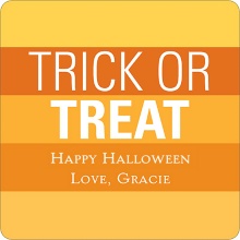 Striped Halloween Greetings -- Personalized Stickers