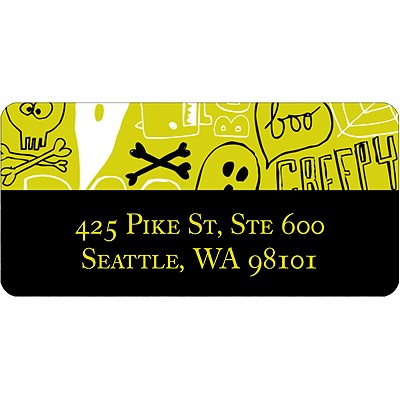 Halloween Graffiti -- Halloween Address Label