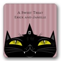 Sly Black Cat -- Halloween Personalized Stickers