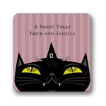 Sly Black Cat -- Halloween Personalized Stickers