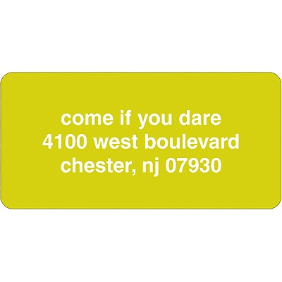 Dangerous Entry -- Halloween Address Label