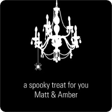 Chandelier Web -- Halloween Personalized Stickers