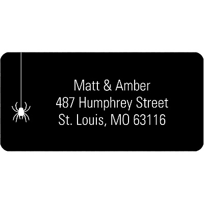 Dangling Spider -- Halloween Address Label