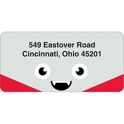 Vampire Head -- Halloween Address Label