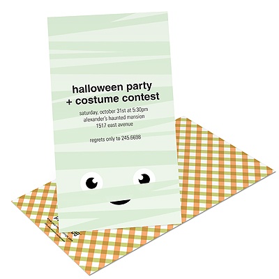Mummy Wrap -- Kids Halloween Invitation