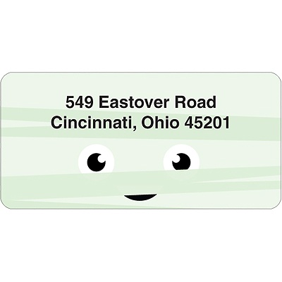 Mummy Wrap -- Halloween Address Label