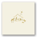 Miniature Manger Christmas Card