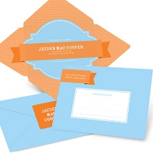 Simply Sweet Self Mailer in Blue -- Unique Baby Announcements