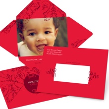Striking Swirls -- Modern Holiday Photo Cards