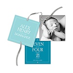 Contemporary Blessing Ribbon Strand -- Baby Boy Announcements