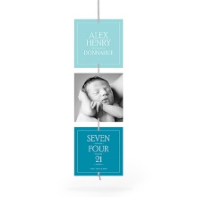 Contemporary Blessing Ribbon Strand -- Baby Boy Announcements