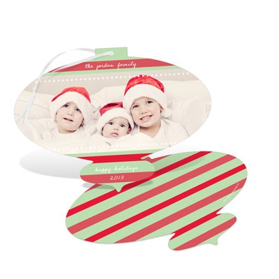 Merry Stripes -- Ornament Christmas Cards