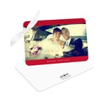 Ribbon Wrapped Damask -- Family Photo Christmas Cards