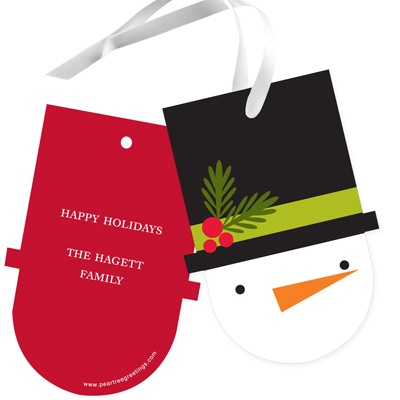 Shaped Snowman - Christmas Gift Tags