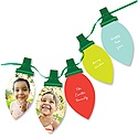 Colorful String of Lights -- Custom Photo Christmas Cards