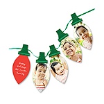 Colorful String of Lights -- Custom Photo Christmas Cards