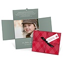 Christmas Present in Plaid -- Folded Holiday Photo Cards