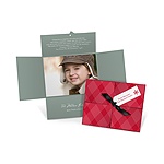 Christmas Present in Plaid -- Holiday Photo Cards