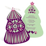 Folk Art Christmas Tree in Purple 