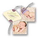 Memorable Ribbon Strand -- Christmas Photo Birth Announcements