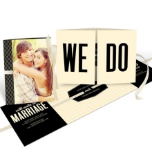 Tied Up In Love -- Unique Photo Wedding Invitations