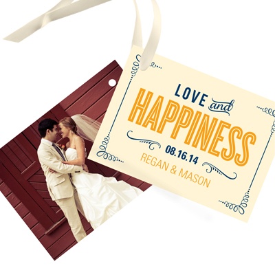 THE GOLDEN TICKET -- BOY PHOTO BIRTH ANNOUNCEMENT, 2in. x 4in. Folded Holiday Card