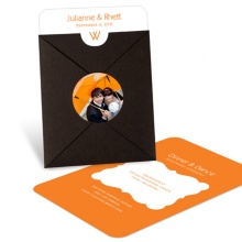 Modern Monogram -- Pocket Wedding Invitations