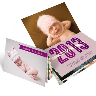 Booklet of Blocks -- Photo Birth Announcements