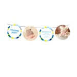 Colorful Celebration in Blue -- Boy Birth Announcements
