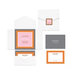 Contemporary Frames in Pink Ensemble -- Pocket Wedding Invitations