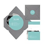 Simply Circled -- Pocket Wedding Invitation