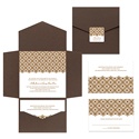 Exquisite Pattern -- White Pocket Wedding Invitation