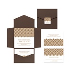 Exquisite Pattern -- White Pocket Wedding Invitation