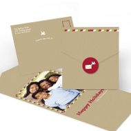 Kraft Self Mailer Christmas Card