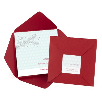 Silver Snowflake Greeting -- Business Holiday Card