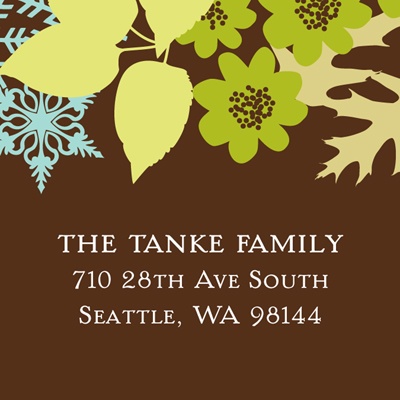 Contemporary Seasons Address Label Sheet
