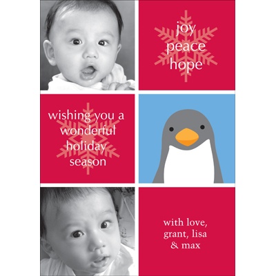 Polar Pal - Penguin Two-Photo Panel Card