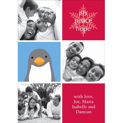 Polar Pal - Penguin Three-Photo Panel Card