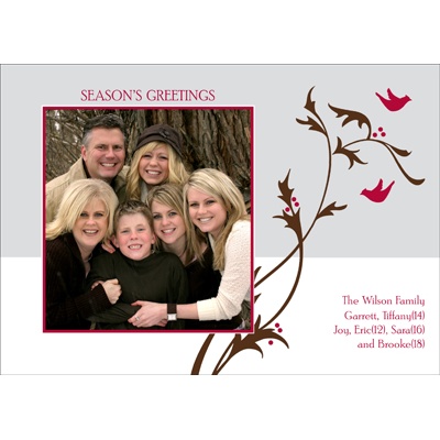 Birds and Berries Photo Panel Card