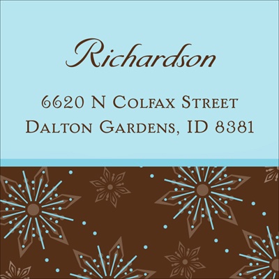 Snow Fun Address Label Sheet