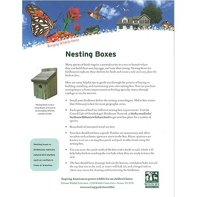 Nesting Boxes Tip Sheet