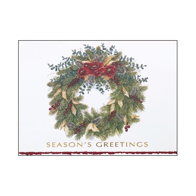 Cranberry Wreath Card