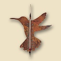 Hummingbird Copper Thermometer