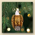 Bald Eagle Glass Ornament