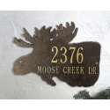 Moose Silhouette Personalized Plaque
