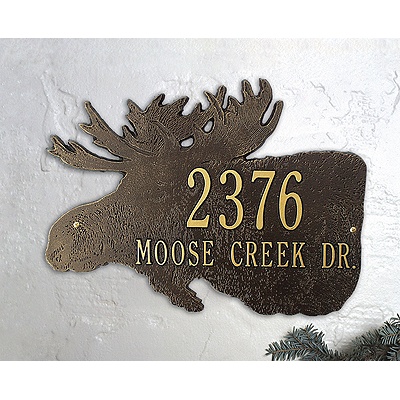 Moose Silhouette Personalized Plaque