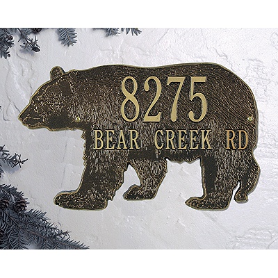 Bear Silhouette Personalized Plaque