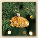 Fawn Glass Ornament